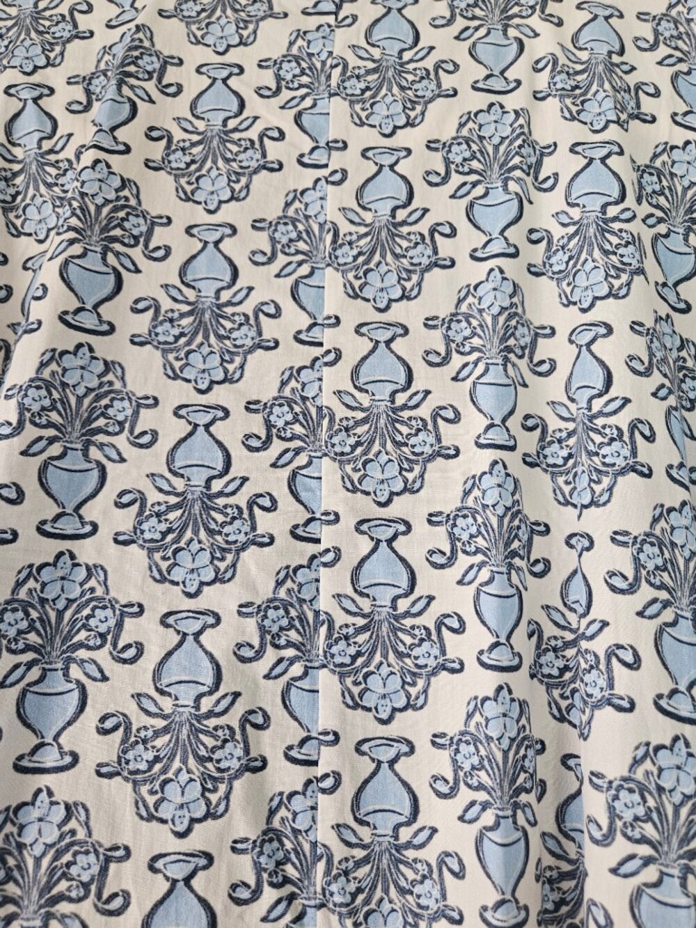 Magari Italy Blue& White Floral Urn Mixed Floral Print Maxi Dress Size M - Picture 4 of 13